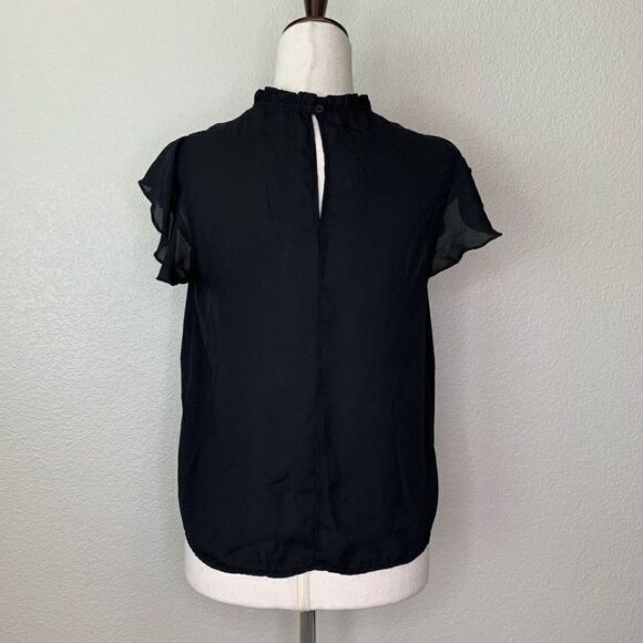 Forever 21 Black Ruffle Women’s Top - Picture 6 of 12